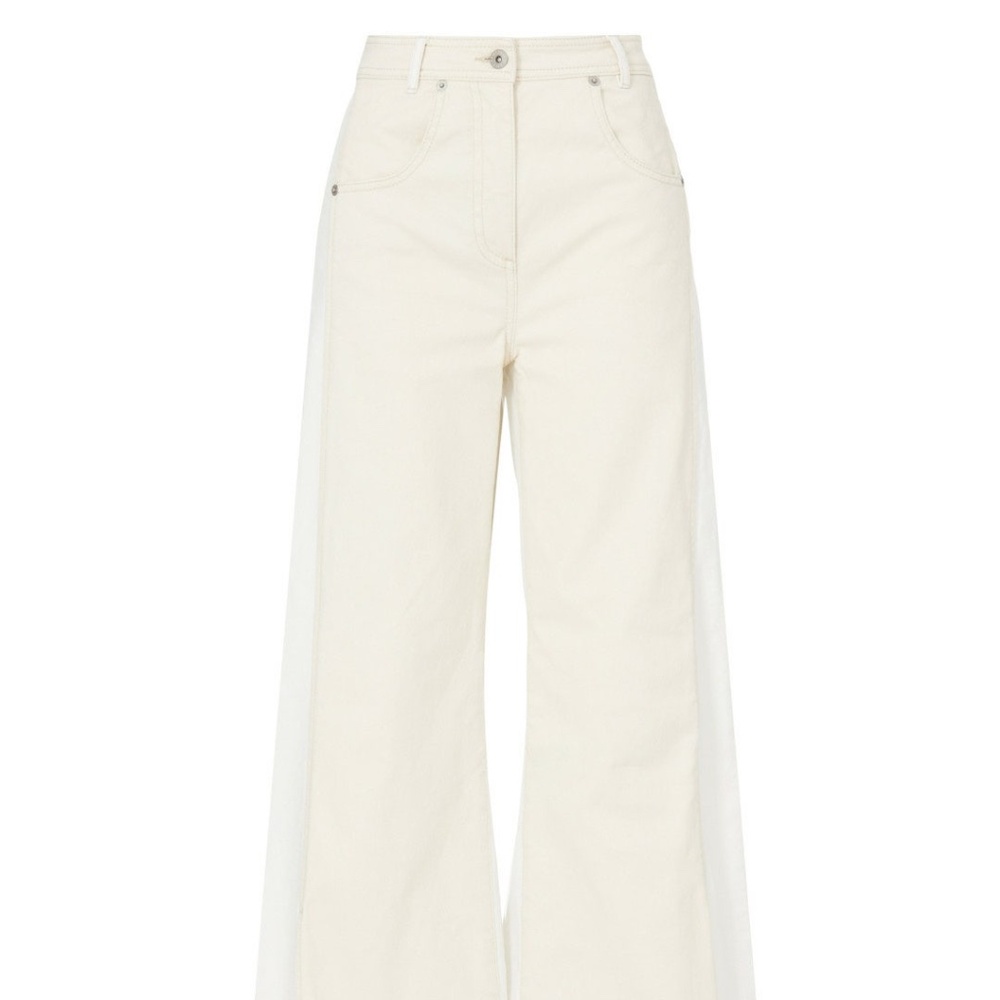 Something Navy Two Tone Wide Leg Jeans, 2 - Picture 2 of 13